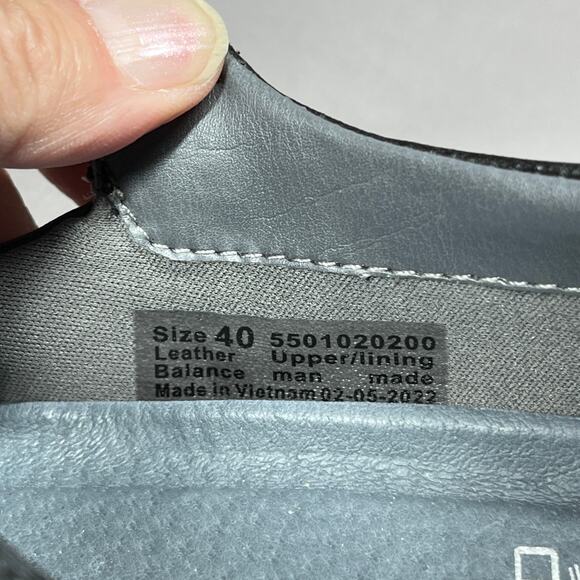 Dansko Fawna Black Mary Jane Shoe EU 40 US 10-10.5 Leather Hook Loop Fasten - Picture 3 of 15